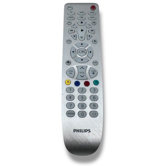 Philips SRP3016S/27 Remote Control Silver Black Wireless For Universal TV/DVD - Picture 1 of 4